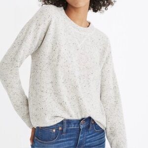 Madewell Cashmere Sweatshirt - XS Ash Donegal
